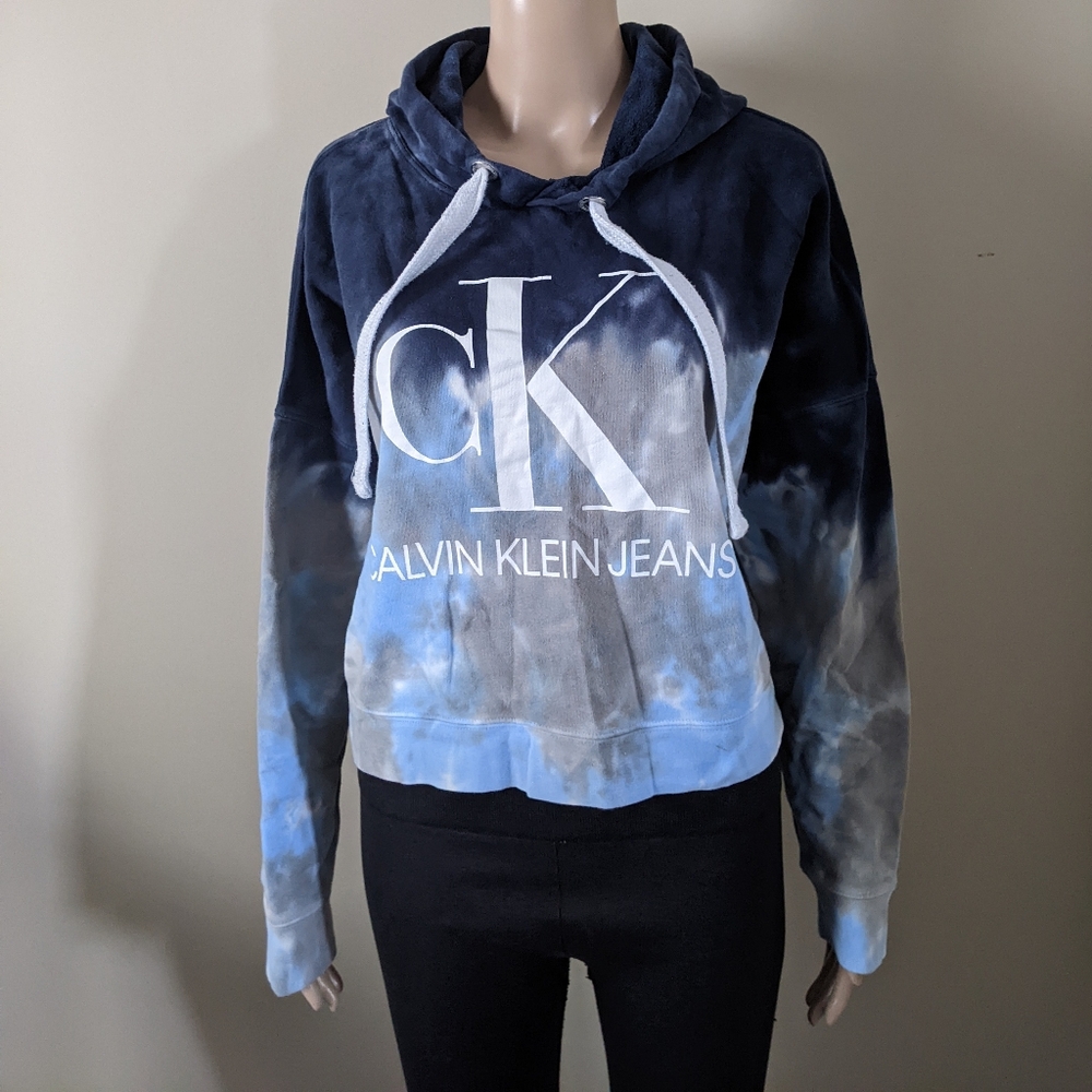 CK Calvin Klein Jeans tie dye hoodie, women's small